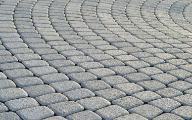 Taş kaldırım perspektif içinde