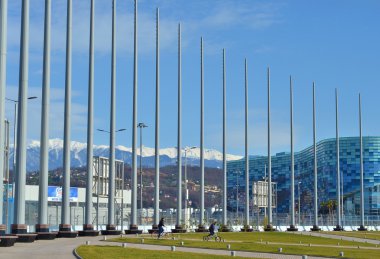 Olimpiyat Parkı Soçi'nda bayrak direkleri