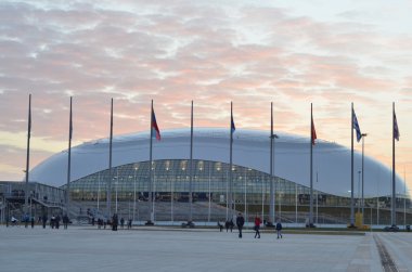 İnsanlar Olympic Park Sochi, Rusya Federasyonu'Merkezi meydanında