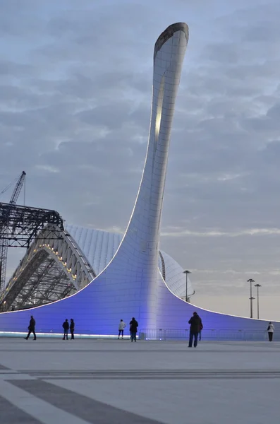 Olympische toorts in Sochi, Rusland — Stockfoto