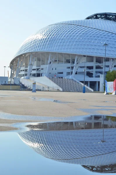 คบเพลิงโอลิมปิก สนามกีฬาโอลิมปิกฟิชในโซชี รัสเซีย ปี 2015 — ภาพถ่ายสต็อก