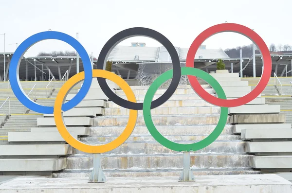 Олімпійський кільця — стокове фото