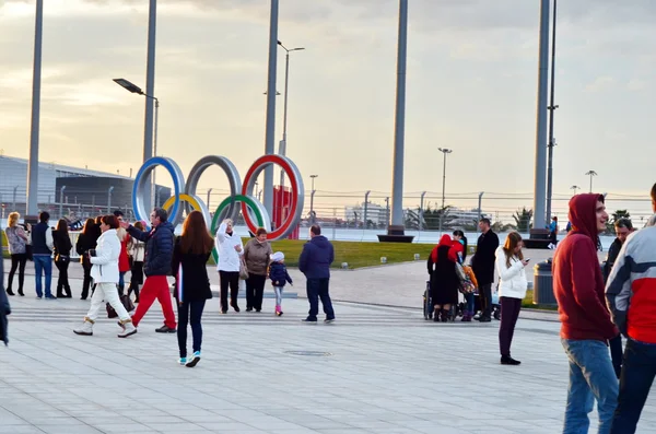 Центральна площа в Олімпійському парку в Сочі, Росія — стокове фото