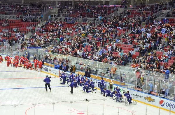 Lód gra hokej Khl Polska 2015 — Zdjęcie stockowe