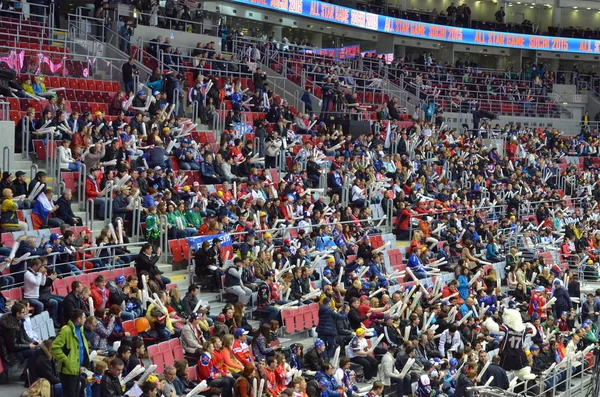 เกมฮอกกี้น้ําแข็ง KHL Sochi, รัสเซีย 2015 — ภาพถ่ายสต็อก
