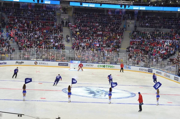 Lód gra hokej Khl Polska 2015 — Zdjęcie stockowe