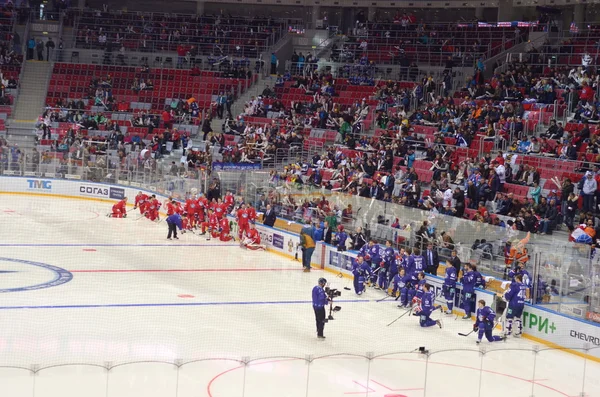 Ishockeymatch i Sotji i Ryssland 2015 — Stockfoto