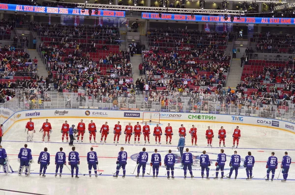 Partita di hockey su ghiaccio a Sochi, Russia 2015 — Foto Stock