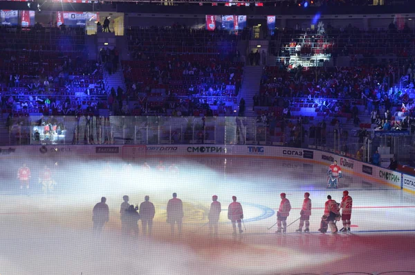 East-West All star game KHL Sochi, Rusia 2015 Fotos de stock libres de derechos