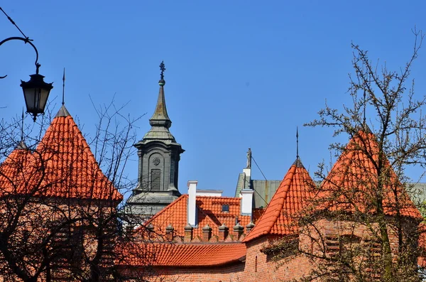 Barbican versterkte middeleeuwse buitenpost, Warsaw, Polen — Stockfoto