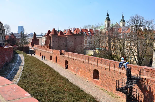 Avamposto medievale fortificato barbarico, Varsavia, Polonia Immagini Stock Royalty Free