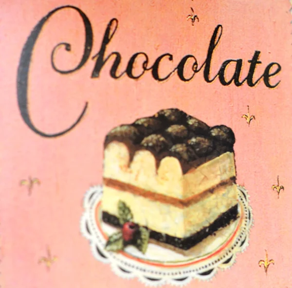 Cartaz de chocolate — Fotografia de Stock
