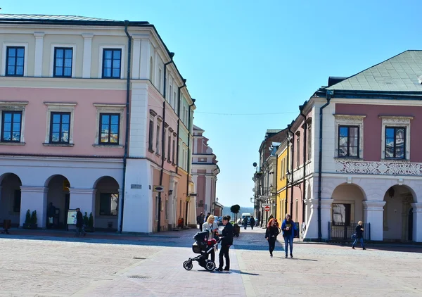 Bright colorful historic buildings — Stok fotoğraf