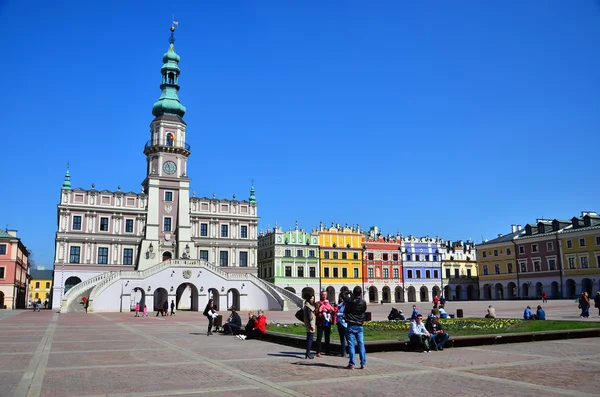 Bright colorful historic buildings — Zdjęcie stockowe