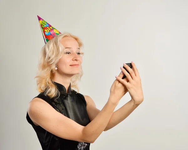 Portrait of a cheerful young woman — Stock Photo, Image