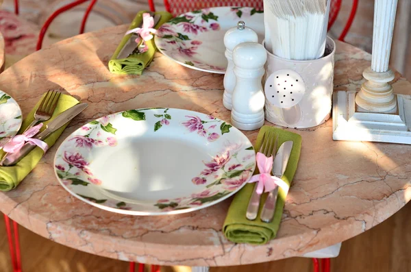 Table setting at Provence style — Stock Photo, Image