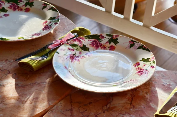 Table setting at Provence style — Stock Photo, Image