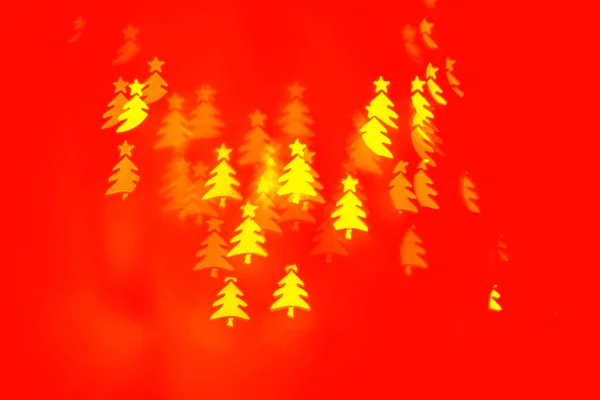 Bokeh Dalam Bentuk Pohon Natal Latar Belakang Tahun Baru Fokus — Stok Foto