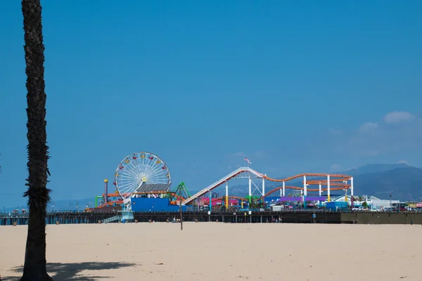 Rollercoster at Santa Monica Pier — Stok fotoğraf