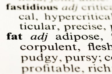 la grasa de la palabra en el Diccionario
