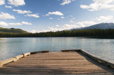 Alberta göl rıhtım