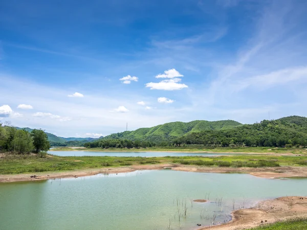 Landscape mountains & river — Stock Photo, Image