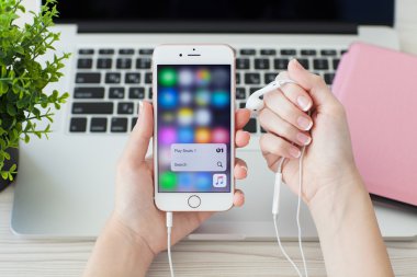 iphone6s Rose Altın ile fonksiyon 3d değmek ve Apple müzik