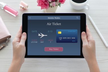 tablet bilgisayar online uçak bileti dağ eteğindeki taş yığını ile holding kadın eller