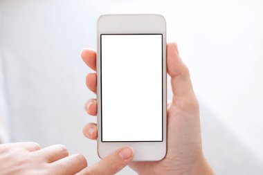 eller izole ekranlı telefon