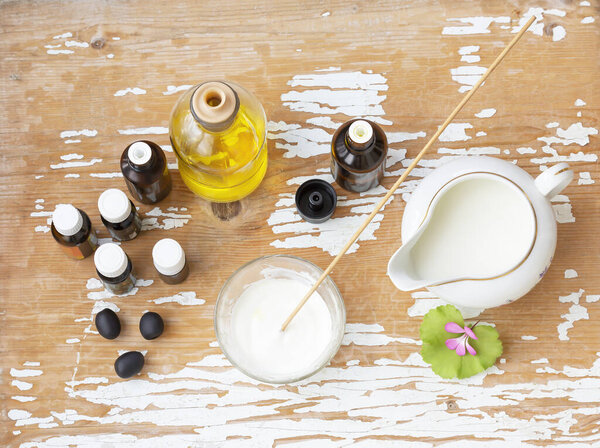 Various ingredients for organic skin care at home