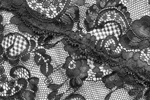 Black lace background — Stock Photo, Image