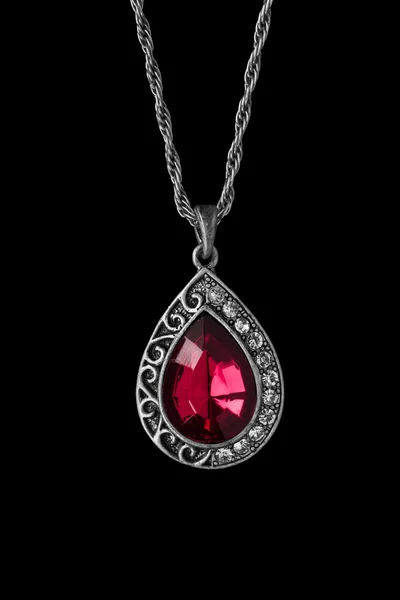 Ruby pendant isolated — Stock Photo, Image