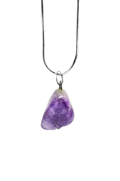 Amethyst pendant isolated — Stock Photo, Image