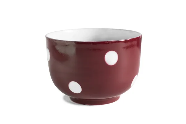 Red bowl isolated — Stock Photo, Image