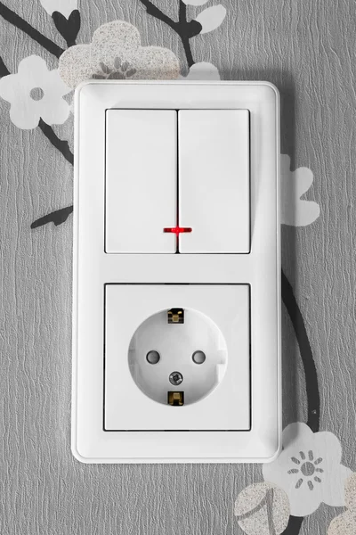 Calcetín eléctrico e interruptor — Foto de Stock
