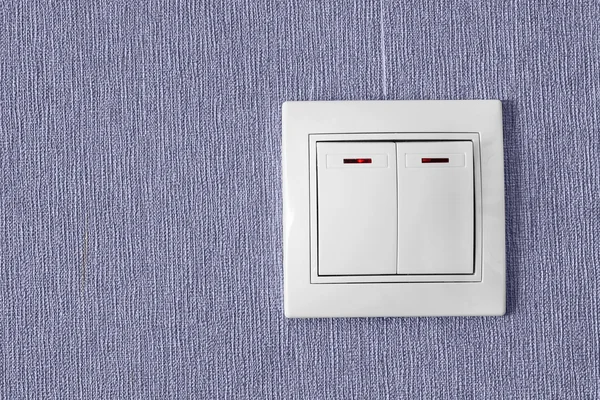 White electric switch — Stock Photo, Image