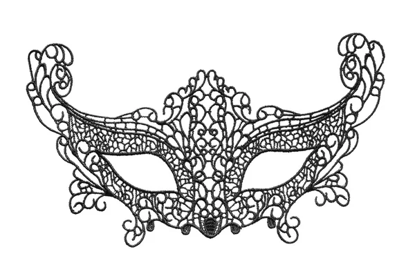 Czarny koronkowy maska — Zdjęcie stockowe