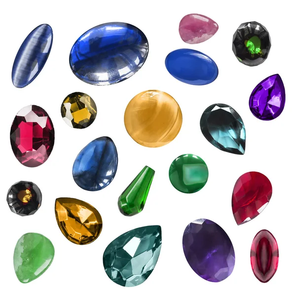 Gem stones isolated — Stock Photo, Image