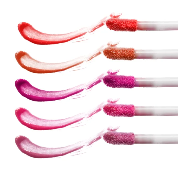 Lipgloss Pinselstriche — Stockfoto