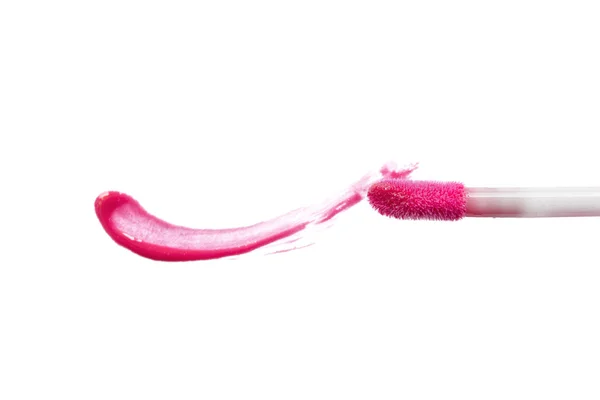 Pincelada de cepillo brillo labial — Foto de Stock