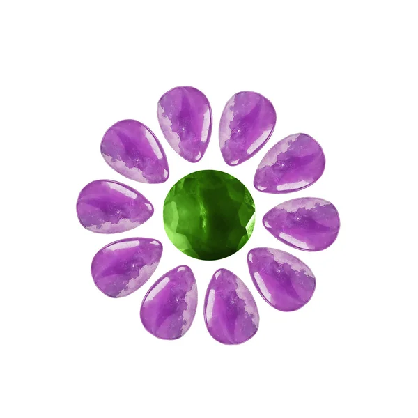 Gems flower isolated — Stock Photo, Image