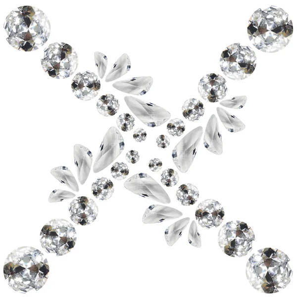 Diamonds on white — Stock Photo, Image