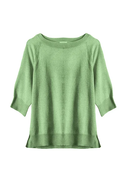 Green sweater isolated — Stock Photo, Image