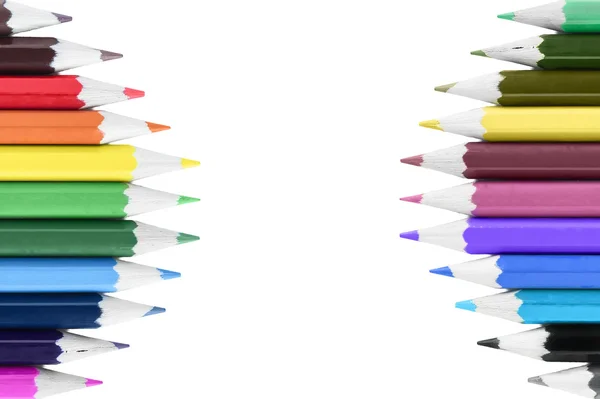 Färgglada pennor isolerade — Stockfoto