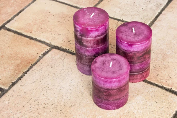Kerzen auf dem Fußboden — Stockfoto