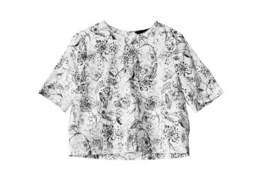 Siyah ve beyaz bluz izole