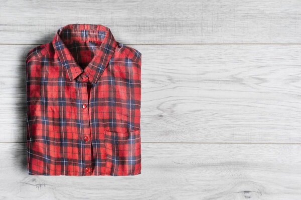 Shirt on wooden background