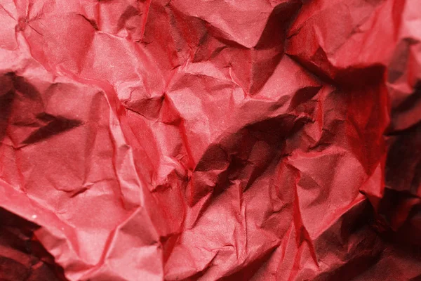 Zerknülltes rotes Papier — Stockfoto