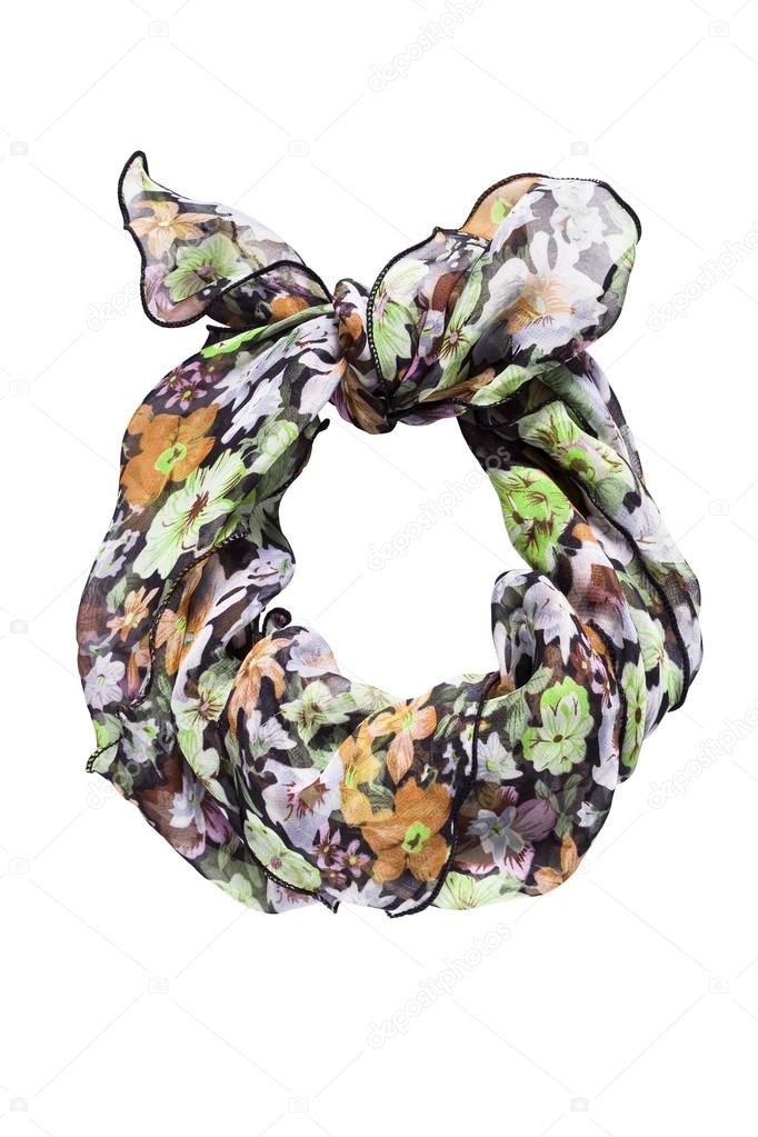 Knotted kerchief isolated