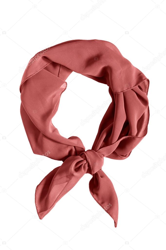 Tied neckerchief isolated